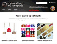Tablet Screenshot of engravedtagsandnameplates.com